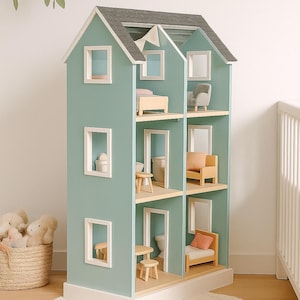 6-Foot Dollhouse Plan: DIY Woodworking PDF for Barbie-Size Toys
