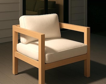Plano para construir una silla de exterior con madera de 2x4: Muebles para patio y terraza (Descarga en PDF)