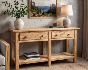 Farmhouse Console with Drawers Build plan, Wood furniture Plans(PDF Download)