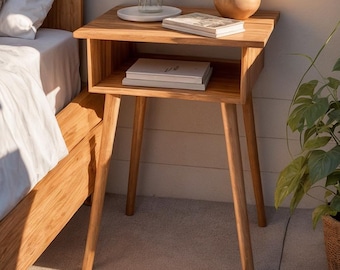 Mid-Century Modern Nightstand Build Plan: DIY Bedside Table (PDF Download)