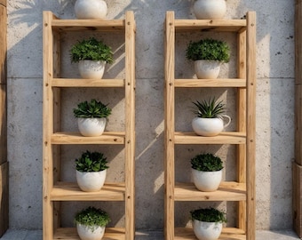 DIY 5-Tier Plant Stand Plans: Modern Indoor Shelving unit(PDf woodworking plans)