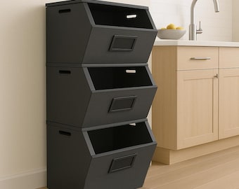 DIY Stackable Storage Bin Plans: Woodworking Build Plans (PDF File)