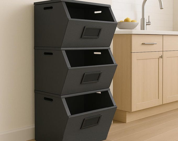 DIY Stackable Storage Bin Plans: Woodworking Build Plans (PDF File) - Etsy