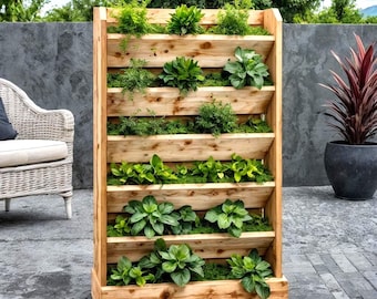 Vertical Planter Plan: 6-tier herb garden Modern Indoor Garden, Space-Saving Design (PDF Download