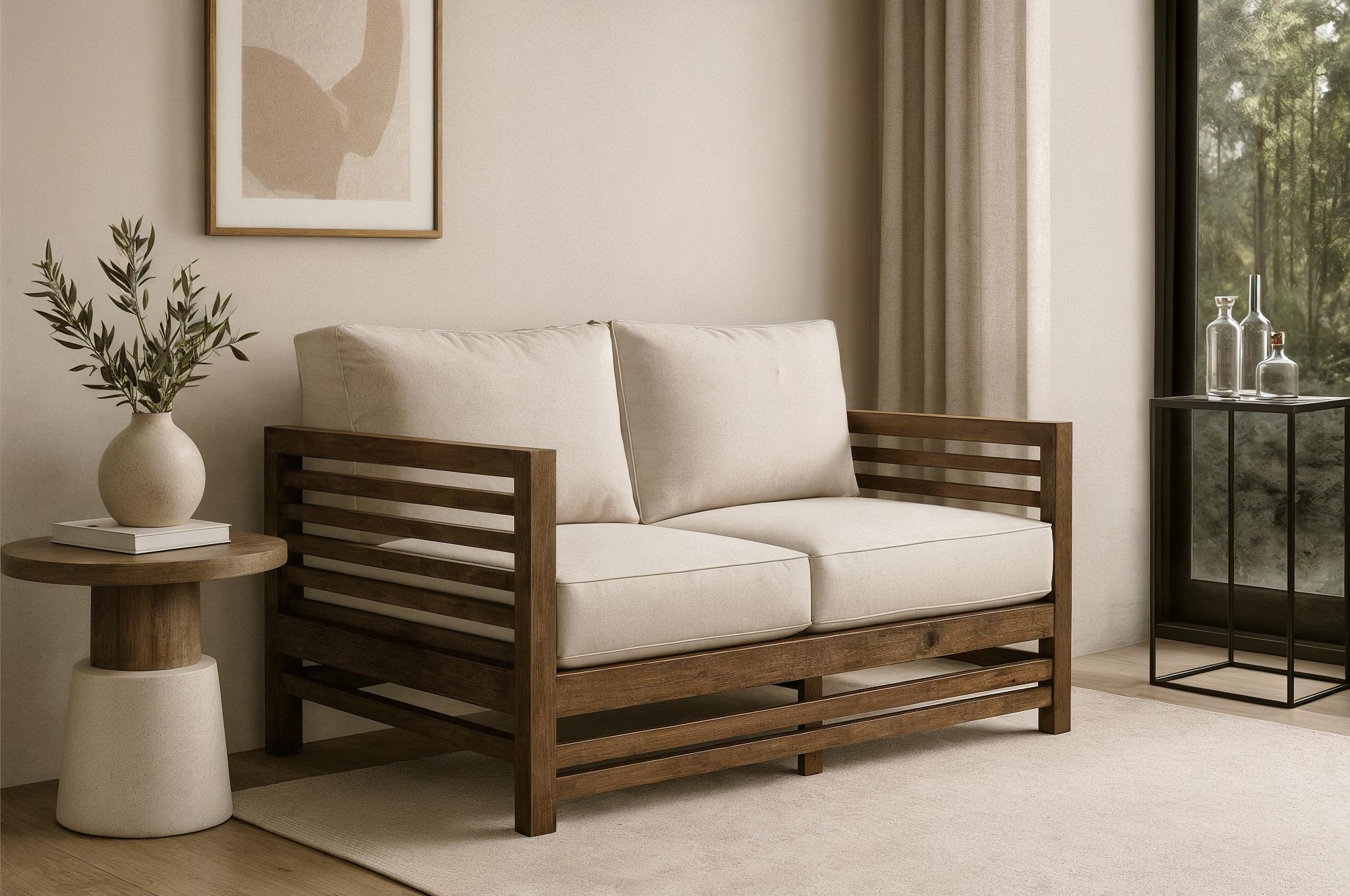 Modern Wooden Loveseat Sofa Plans: DIY Build (PDF Download, Imperial ...