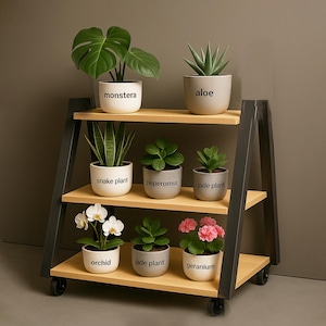Blumenständer A- Frame: Modern 3-Tier DIY Build (PDF-Download)