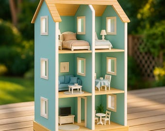 Giant Dollhouse Build Plan – 6 Ft Tall DIY Barbie House PDF | Build Your Own Playhouse | Instant Printable File