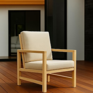 DIY Deck Chair Woodworking Plan: Modern Outdoor Seating (PDF Download)
