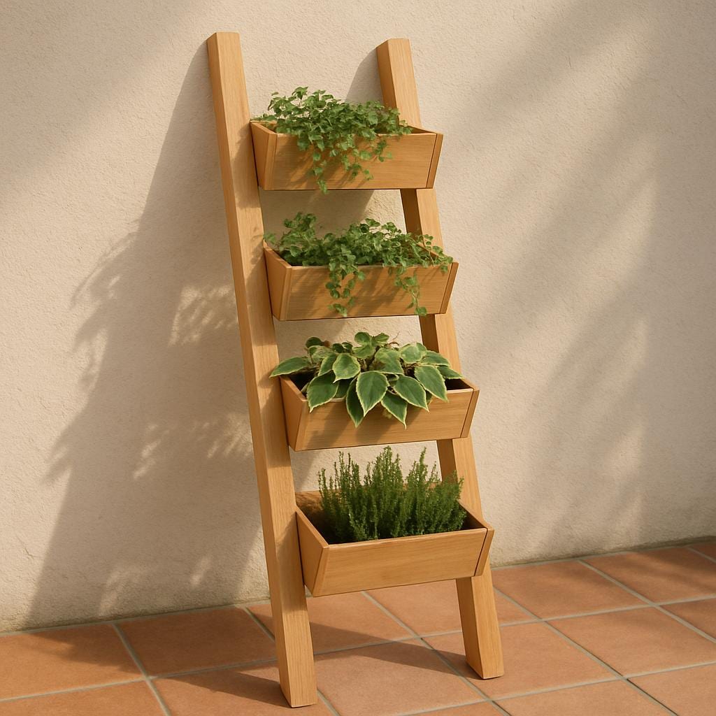 DIY Vertical Planter Build Plan | Tiered Ladder Garden Box | Indoor Outdoor Herb Wall | Modern Raised Garden Bed PDF