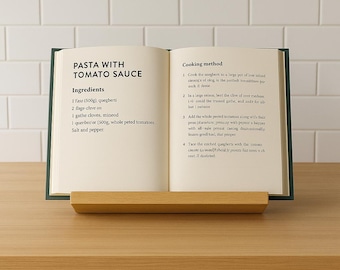 DIY Wooden Cookbook Stand Plan: Modern Kitchen Decor (PDF Download, 15&quot; Wide)