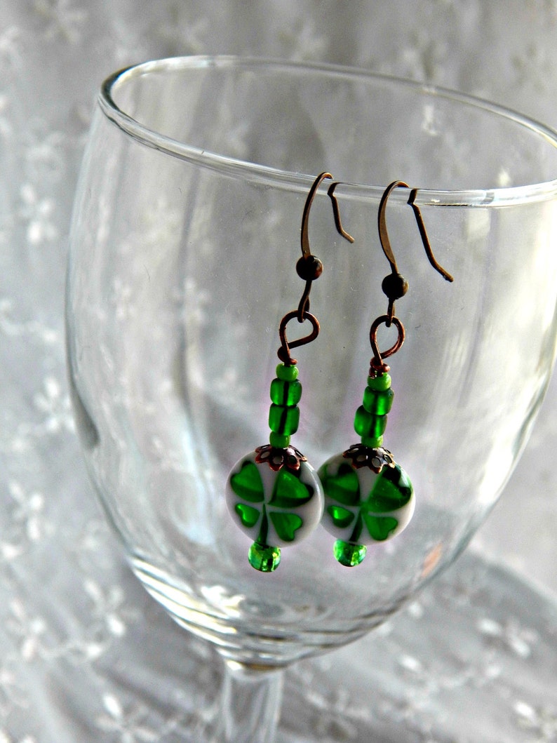make earrings for st paddys day