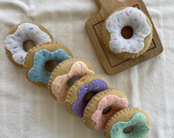 Felt Donuts: Custom Play Food, Handmade Pretend Food, Montessori Kitchen Toy