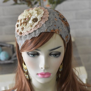 Rosa floreale, fiore camicia Chic, unico arricciatrice, unico, accessorio per capelli in cotone e pizzo di oshratDesignz