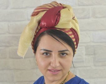 head scarf, wrapped in hijab style, israeli Hair covers, jewish hair covering. headscarves by oshratDesignz