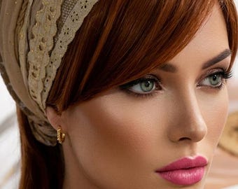 Lovely headband | head covering | haarband | israeli tichels | fancy headbands | by oshratdesignz