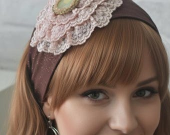 Headband,tichel,Hair Accessories,Head Covering,jewish headcovering,Haarband cotton, just tie in the back by oshratDesignz