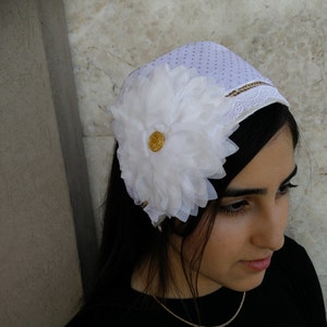 Lovely Headband,Jewish hair covering ,Bandana cotton,just tie in the back, Haarband