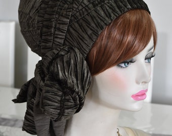 Tichel Scarves Head Wrap Cheveux Couvrant Couvre-chef chimio comme en cuir marron
