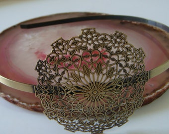 Bronze Tone Flower Headbands
