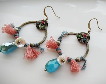 Shiny Dangle Earrings, Hanging Earrings for special occasions, Long Hanging earrings by oshratDesignz