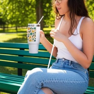 40oz Insulated Travel Mug with Straw & Lid – Stainless Steel Tumbler, Double Wall, BPA Free – Adventure Cup, Office or Gym Gift