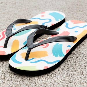 Beach Flip Flops Summer Sandals Lightweight Casual Slippers for Poolside or Vacation Comfortable Footwear Gift Idea for Her or Him