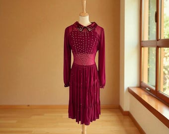 3 piece burgundy contemporary semi custom costume -adult small