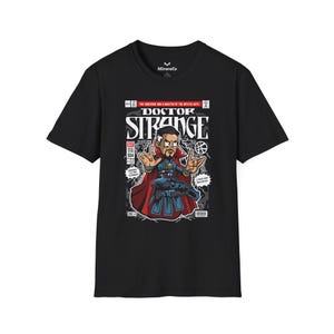Doctor Strange cartoon uniseks T-shirt, Marvel Superhero Tee, cadeau stripliefhebber, grafisch gedrukt shirt, geekkleding