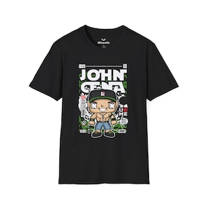 John Cena cartoon uniseks T-shirt, fanshirt worstelen, WWE-cadeau, grappig T-shirt, softstyle-top