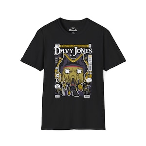 Davy Jones Pirates Of Caribean cartoon uniseks T-shirt, Pirate Tee, shirt nautisch thema, grappige zeekapitein top, cruise Caribische eiland