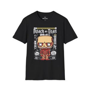 Colossal Titan cartoon uniseks T-shirt, Attack on Titan-T-shirt, anime-mangashirt, Japanse grafische top, geekcadeau