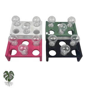 Handcrafted Propagation Corm Cup Holder | 4 Color Options | Holds 6 Cups (Not Included)