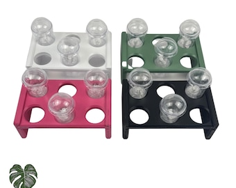 Handcrafted Propagation Corm Cup Holder | 4 Color Options | Holds 6 Cups (Not Included)