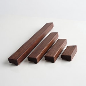 Wood Drawer Pulls - Modern Minimalist Cabinet Handle Pulls.   ~~~~~~ Custom sizes available ~~~~~~