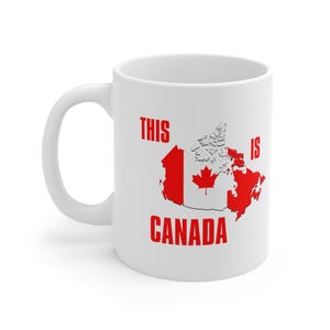 Tasse à café canadienne, tasse en céramique carte du Canada, idée cadeau canadienne, cadeau parfait pour les Canadiens, célébrations de la fête du Canada