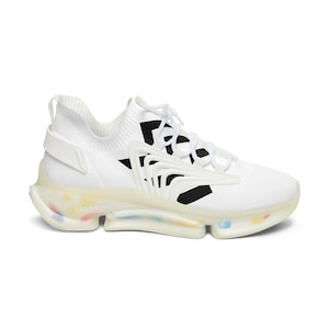 Women’s White Mesh Sneakers – Lightweight Stylish Running Shoes, Breathable & Comfortable, Unique Design for Everyday Wear, Fitness, and Cas