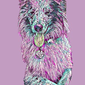 Digital Mosaic Pet Portrait