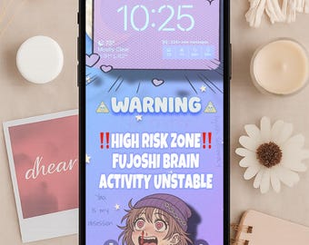 10 Yaoi WARNING Wallpapers – Digital Download for iPhone and Android | BL Lock & Home Screens