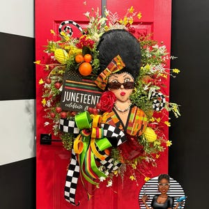 Juneteenth Celebration Front Door Wreath