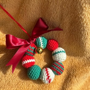 Christmas Crochet Pattern, Christmas Ball Crochet Pattern. Christmas Car Hanging Pattern, Crochet Christmas Wreath, Christmas Tree Decor