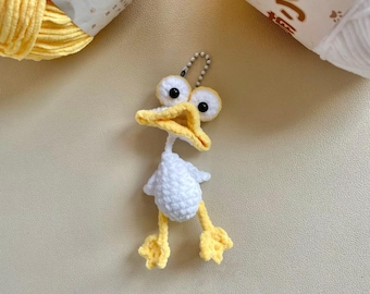 Crochet Duck Pattern | Crochet Duck Keychain | Amigurumi Happy Duckling Keychain | Crochet Keychain Pattern | Crochet Cute Animal Keychain