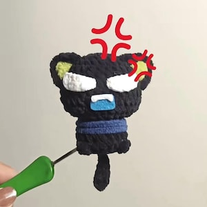 Crochet Mini Cat Pattern, Cute Crochet Cat Amigurumi Tutorial, Crochet Cat Keychain, Cute Animal Crochet Keychain, Crochet Keychain Pattern