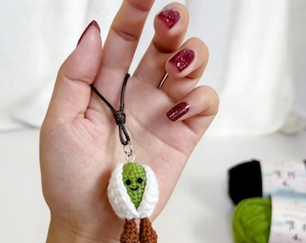 Pistachio Crochet Pattern, Crochet DIY Tiny Keychain & Car Decor, Handmade Amigurumi Food PDF, Beginner Easy Crochet, Crochet gift for her