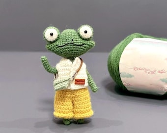 Crochet Frog Pattern | Funny Frog Amigurumi Keychain | Crochet Frog & Toad Keychain Pattern | Crochet frog keychain | Crochet Animal Pattern