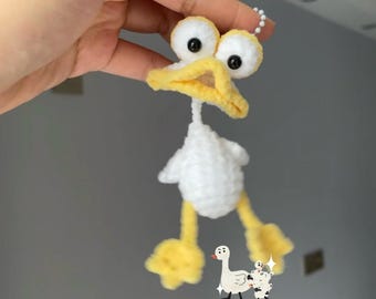 かぎ針編みの面白いアヒルの模様 | かぎ針編みのアヒルのキーホルダー