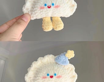 Crochet Dumpling Pattern, Dumpling Jellycat-Inspired Pattern, Crochet Dumpling Keychain, Crochet Keychain, Amigurumi Little Pierogi Plushie