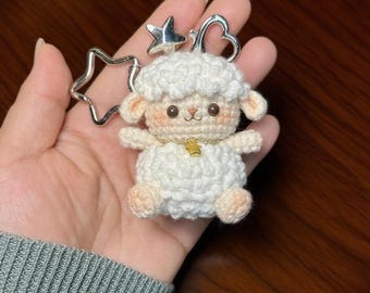 Crochet Sheep Pattern | Crochet Little Sheep Keychain PDF | Amigurumi Lamb Plushie | Crochet Cute Animal Keychain | Cute Plushie Easter Gift