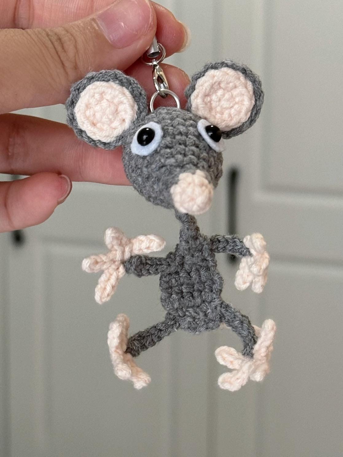 Crochet Rat Pattern | Crochet Little Mouse Keychain | Beginner