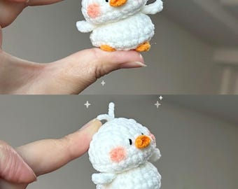 Little Duck Crochet Pattern, Crochet Duck Keychain Pattern, Crochet Keychain, Amigurumi Little Duck Pattern, Crochet Animal Keychain Pattern