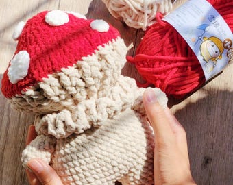 Padrão de crochê para boneco cogumelo, padrão de crochê para boneco cogumelo, bebê cogumelo amigurumi de baixa costura, cogumelo de pelúcia para crianças, decoração de Natal para casa